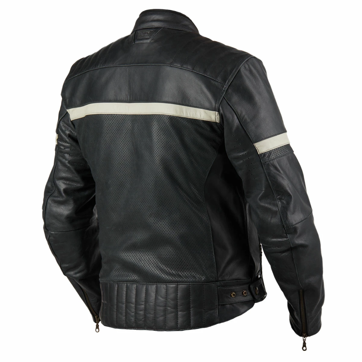 Bilt Men's Black/Cream Alder 2 Leather Jacket 4 Bilt Men's Black/Cream Alder 2 Leather Jacket - Image 2