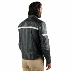 Bilt Men's Black/Cream Alder 2 Leather Jacket 14 Bilt Men's Black/Cream Alder 2 Leather Jacket -Outlet Jackets Store 10042185 E V9