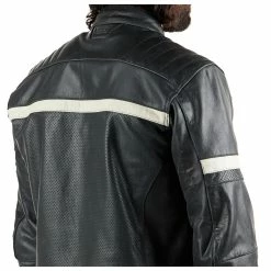 Bilt Men's Black/Cream Alder 2 Leather Jacket 16 Bilt Men's Black/Cream Alder 2 Leather Jacket -Outlet Jackets Store 10042185 G V3