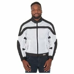 Bilt Men's White/Black Techno 2 Jacket -Outlet Jackets Store 10081452 D V6