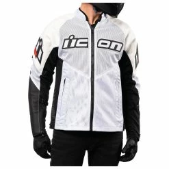 ICON Men's Mesh AF CE White Leather Jacket -Outlet Jackets Store 10157231 C V3