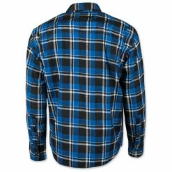 Speed And Strength Men's Black Nine Blue Flannel Moto Jacket -Outlet Jackets Store 166 9013 C V1