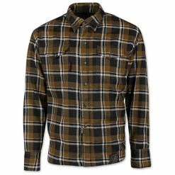 Speed And Strength Men's Black Nine Brown Flannel Moto Jacket