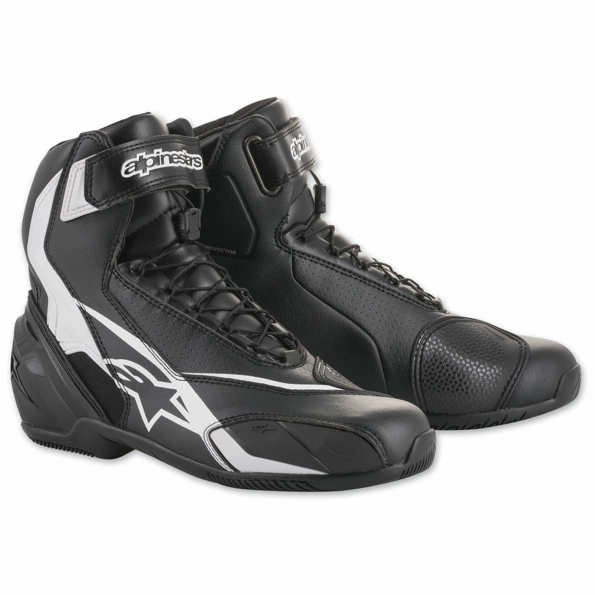 Alpinestars Men's SP-1 V2 Black/White Boots 3 Alpinestars Men's SP-1 V2 Black/White Boots