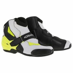 Alpinestars Men's SMX-1 R Vented Black/White/Yellow Boots
