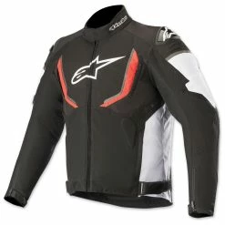 Alpinestars Men's T-GPR V2 Waterproof Black/White/Red Textile Jacket
