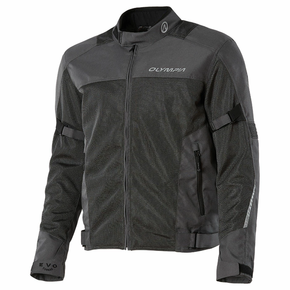 Olympia Moto Sports Men's Dallas Gray Mesh Jacket 3 Olympia Moto Sports Men's Dallas Gray Mesh Jacket