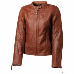 Roland Sands Design Women's Trinity Brown Perforated Leather Jacket 6 Roland Sands Design Women's Trinity Brown Perforated Leather Jacket -Outlet Jackets Store 305 1661 B V1