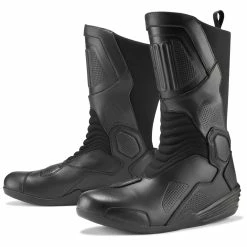 ICON Men's Joker Waterproof Black Leather Boots