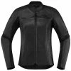 ICON Women's Overlord Black Leather Jacket -Outlet Jackets Store 350 0219 A V1