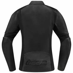 ICON Women's Overlord Black Leather Jacket -Outlet Jackets Store 350 0219 B V1