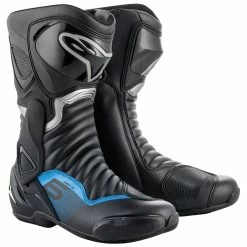 Alpinestars Men's SMX-6 V2 Vented Black/Gun Metal Blue Boots