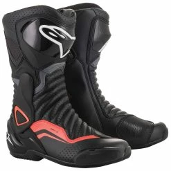 Alpinestars Men's SMX-6 V2 Vented Black/Gray/Red Fluo Boots