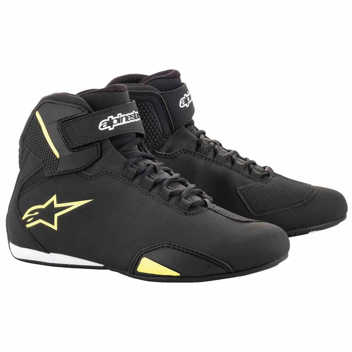 Alpinestars Men's Sektor Black/Yellow Riding Shoes 3 Alpinestars Men's Sektor Black/Yellow Riding Shoes