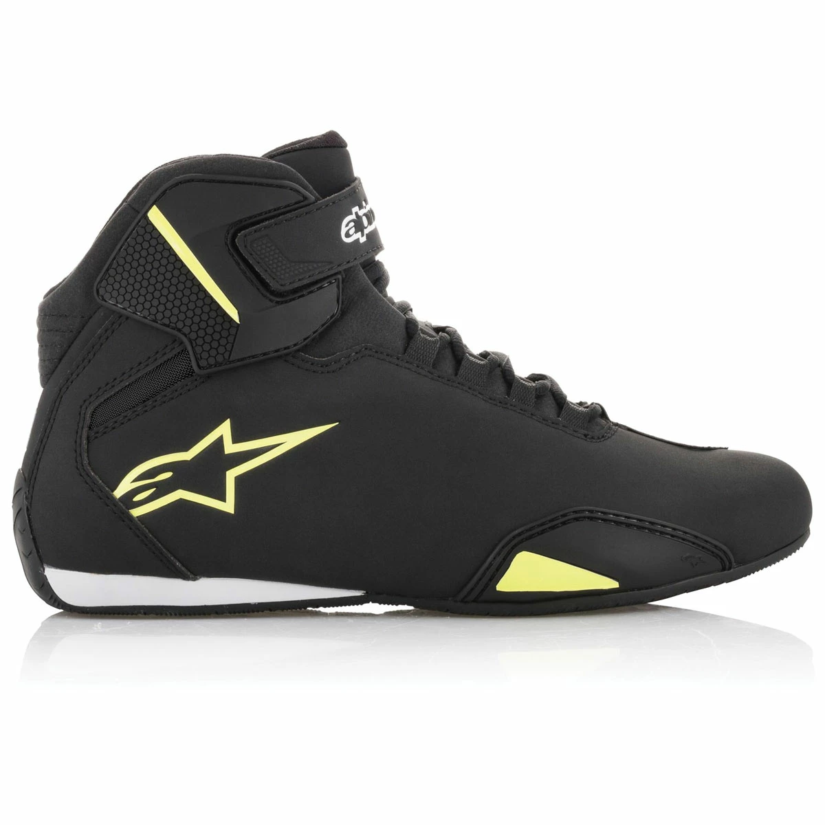 Alpinestars Men's Sektor Black/Yellow Riding Shoes 4 Alpinestars Men's Sektor Black/Yellow Riding Shoes - Image 2