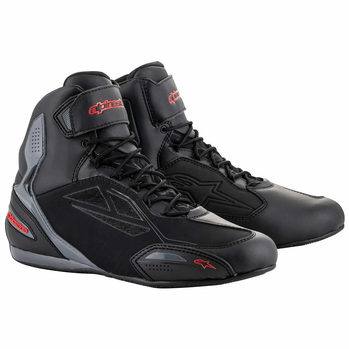 Alpinestars Men's Faster-3 Drystar Black/Red/Gray Shoes 3 Alpinestars Men's Faster-3 Drystar Black/Red/Gray Shoes