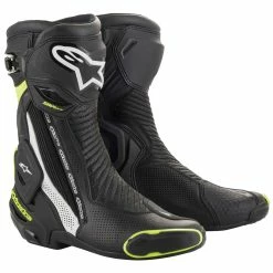 Alpinestars Men's SMX Plus V2 Vented Black/White/Yellow Boots