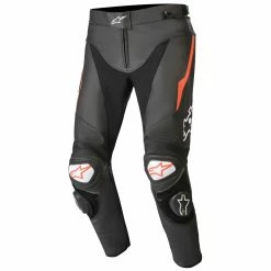 Alpinestars Men's Track V2 Black/Red Leather Pants