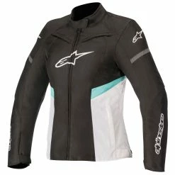 Alpinestars Women's Stella T-Kira Black/White/Teal Waterproof Jacket