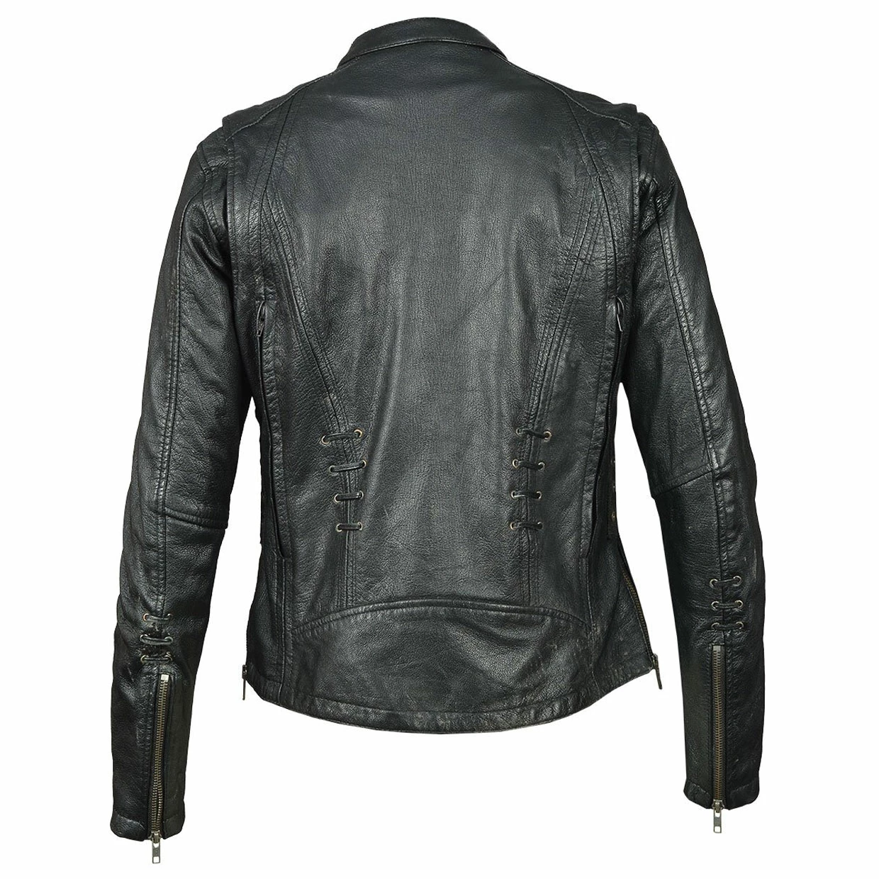 Vance Leathers Women's Lightweight Stitched Black Leather Jacket 4 Vance Leathers Women's Lightweight Stitched Black Leather Jacket - Image 2