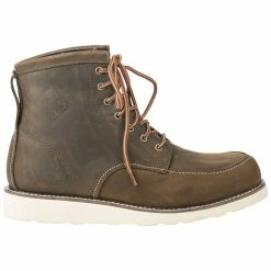 FLY Racing Street Men's Tradesman Brown Leather Boots -Outlet Jackets Store 400 1133 D V7