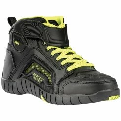 FLY Racing Street Men's M21 Black/Hi-Viz Leather Riding Shoes -Outlet Jackets Store 400 1157 B V4