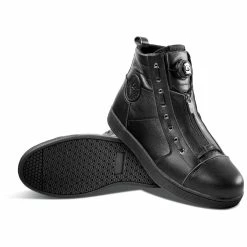 Roland Sands Design Apparel Men's Punk Race Black Leather Shoes -Outlet Jackets Store 420 0444 B V12