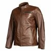 Klim Men's Sixxer Sienna Brown Leather Jacket -Outlet Jackets Store 420 1598 A V9