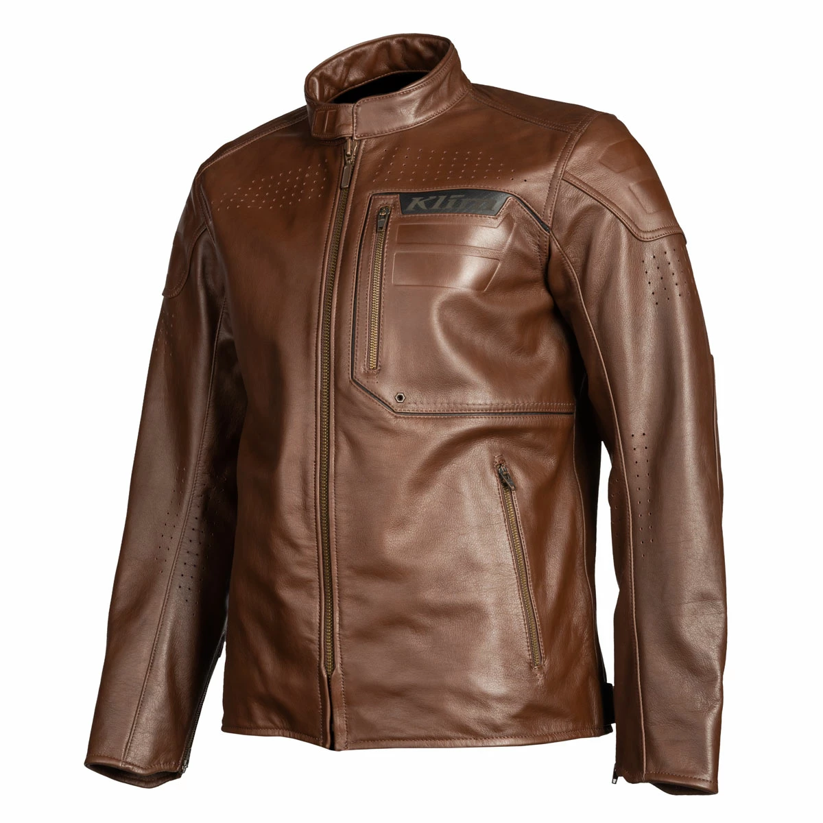 Klim Men's Sixxer Sienna Brown Leather Jacket 3 Klim Men's Sixxer Sienna Brown Leather Jacket