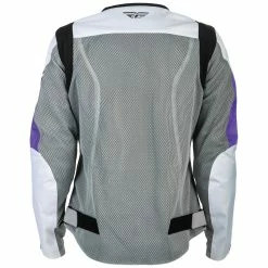 FLY Racing Street Women's Flux Air Gray/Purple Mesh Jacket -Outlet Jackets Store 440 2143 B V9