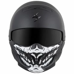 Scorpion EXO Covert Black/White Facemask -Outlet Jackets Store 510 0996 C V9