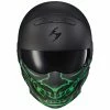 Scorpion EXO Covert Samurai Green Glow In The Dark Facemask -Outlet Jackets Store 510 1456 A V6