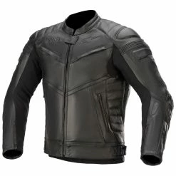 Alpinestars Men's AS-DSL Shiro Tech Air Compatible Black Leather Jacket