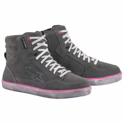 Alpinestars Women's J-6 Waterproof Gray/Fuchsia Waterproof Riding Shoes