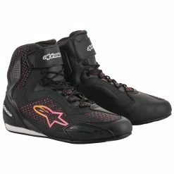 Alpinestars Women's Faster-3 Rideknit Black/Yellow/Pink Riding Shoes