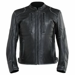 Street & Steel Men's Outlaw Black Leather Jacket 7 Street & Steel Men's Outlaw Black Leather Jacket -Outlet Jackets Store 540 3254 B V3