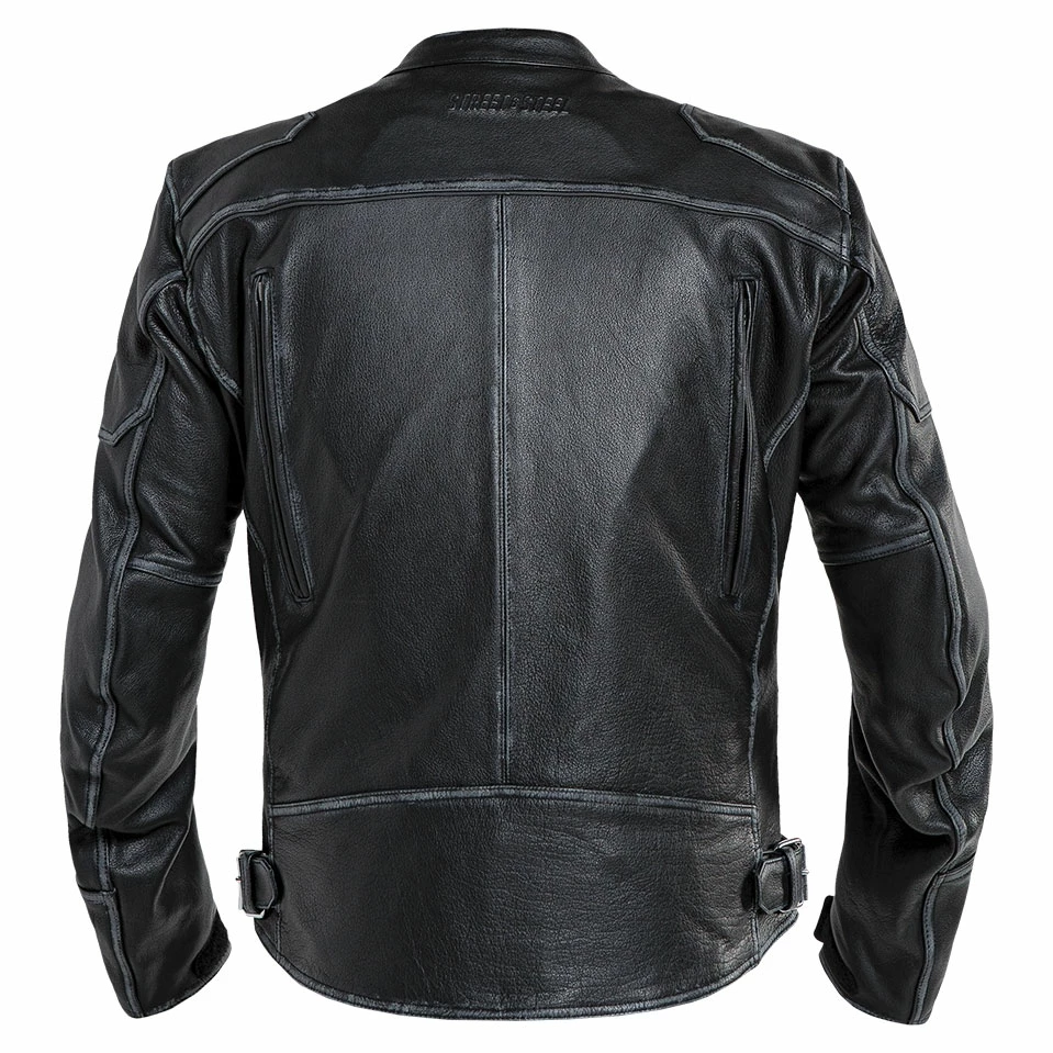 Street & Steel Men's Outlaw Black Leather Jacket 6 Street & Steel Men's Outlaw Black Leather Jacket - Image 4