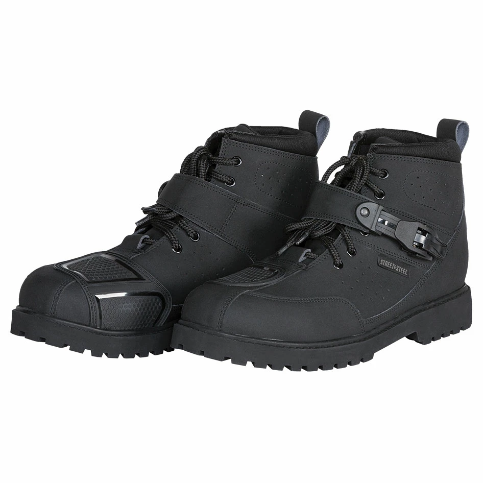 Street & Steel Men's Valor Black Leather Boots 4 Street & Steel Men's Valor Black Leather Boots - Image 2