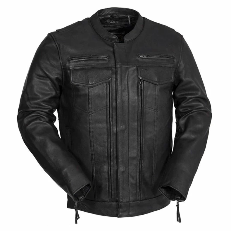 First Manufacturing Co. Men's Raider Black Leather Jacket 3 First Manufacturing Co. Men's Raider Black Leather Jacket
