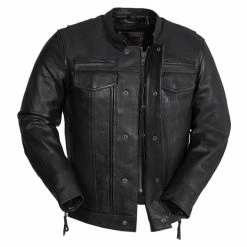 First Manufacturing Co. Men's Raider Black Leather Jacket 6 First Manufacturing Co. Men's Raider Black Leather Jacket -Outlet Jackets Store 590 3246 B V6