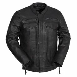 First Manufacturing Co. Men's Raider Black Leather Jacket