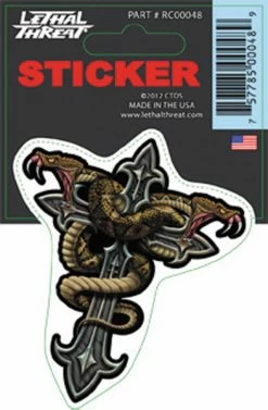 Lethal Threat Designs Lethal Threat Cross And Snake Decal