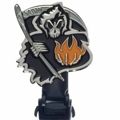 Biker Boot Straps Grim Reaper 4" Boot Strap Set