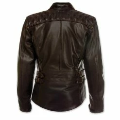 Olympia Moto Sports Women's Janis Brown Leather Jacket -Outlet Jackets Store 901 106 B V1