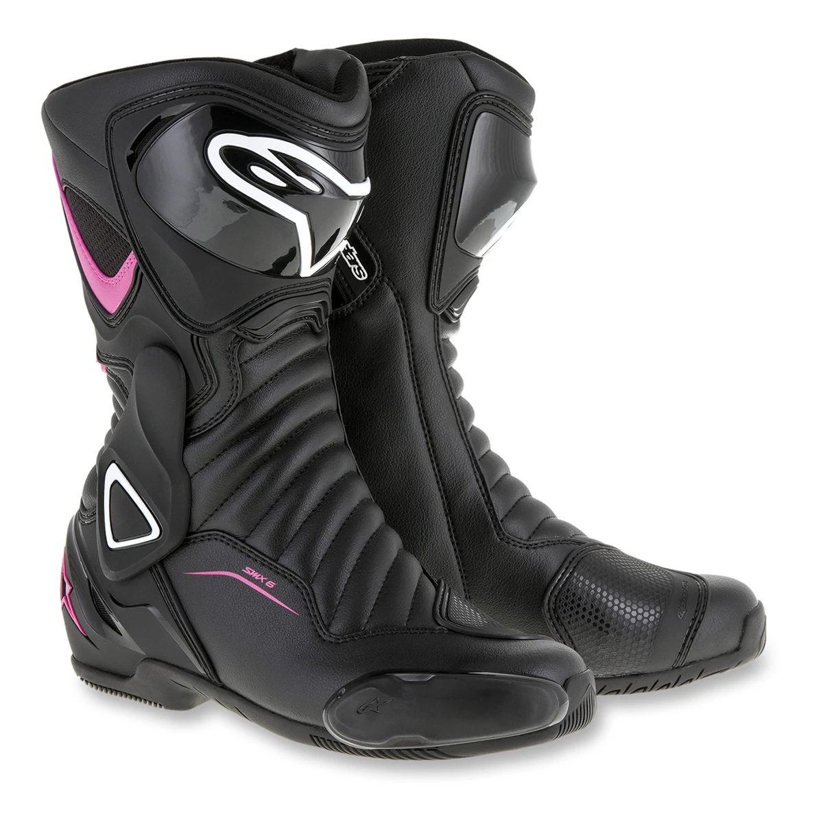 Alpinestars Women's Stella SMX-6 V2 Vented Black/Pink Boots 3 Alpinestars Women's Stella SMX-6 V2 Vented Black/Pink Boots
