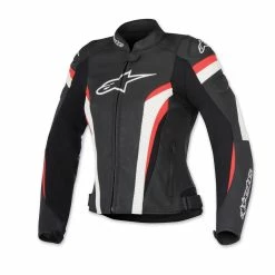 Alpinestars Women's Stella GP Plus R V2 Air Black/Red Leather Jacket