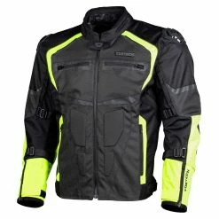 Cortech Men's Hi-Viz Yellow/Grey Hyper-Tec Jacket