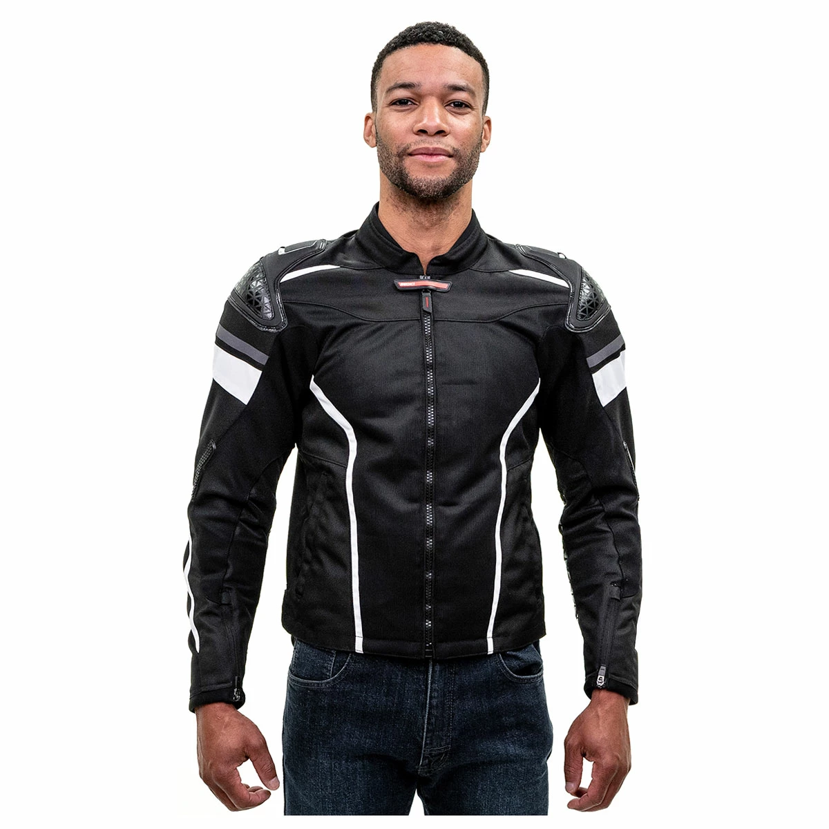 Sedici Men's Chicane Black/White Mesh Jacket 5 Sedici Men's Chicane Black/White Mesh Jacket - Image 3