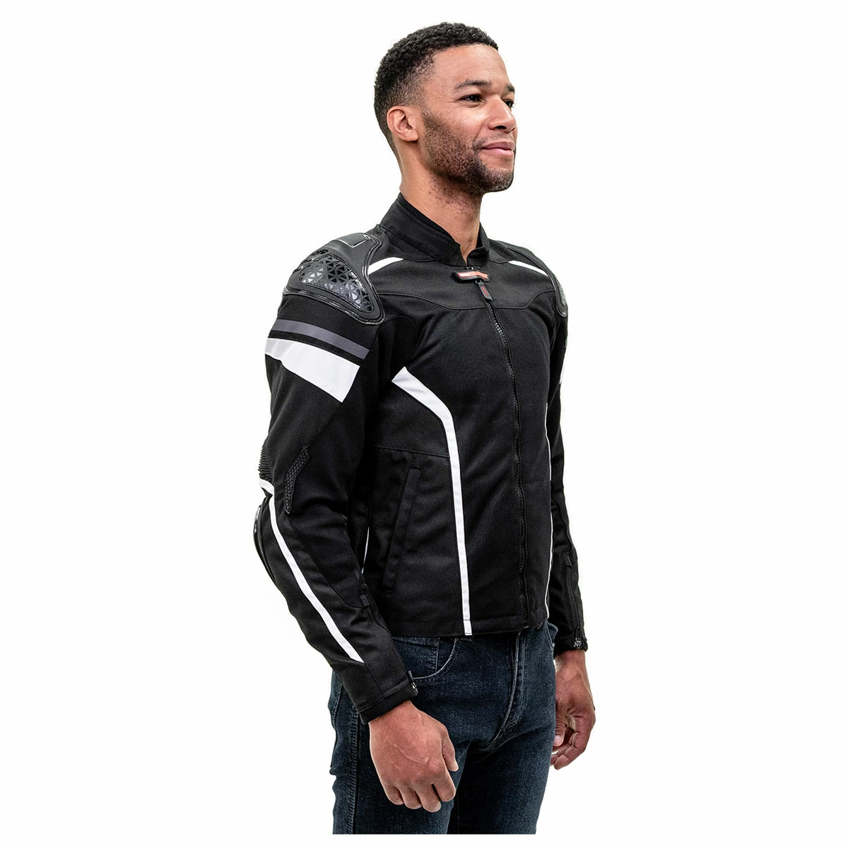 Sedici Men's Chicane Black/White Mesh Jacket 6 Sedici Men's Chicane Black/White Mesh Jacket - Image 4