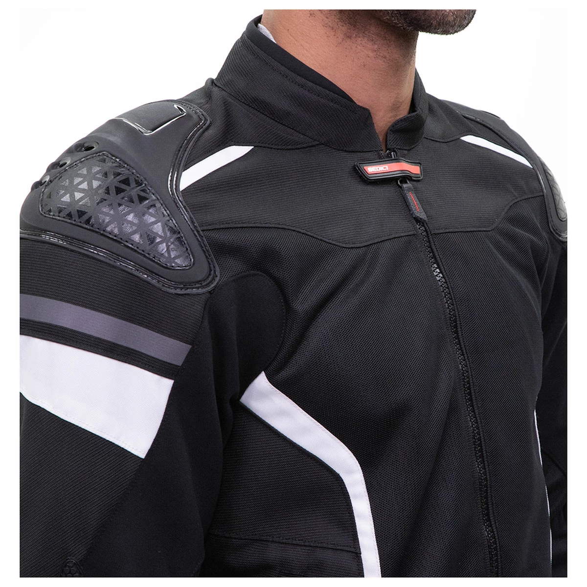 Sedici Men's Chicane Black/White Mesh Jacket 8 Sedici Men's Chicane Black/White Mesh Jacket - Image 6